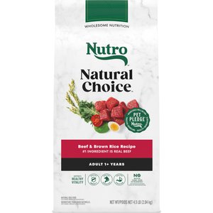 Nutro Natural Choice Adult Beef & Brown Rice Recipe Dry Dog Food, 4.5-lb bag