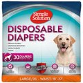 Simple Solution Disposable Female Dog Diapers, Large/X-Large: 18 to 27-in waist, 30 count