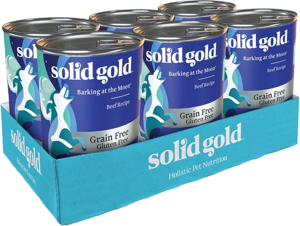 Solid Gold Barking at the Moon 95% Beef Recipe Grain-Free Canned Dog Food, 13.2-oz, case of 6 slide 1 of 7