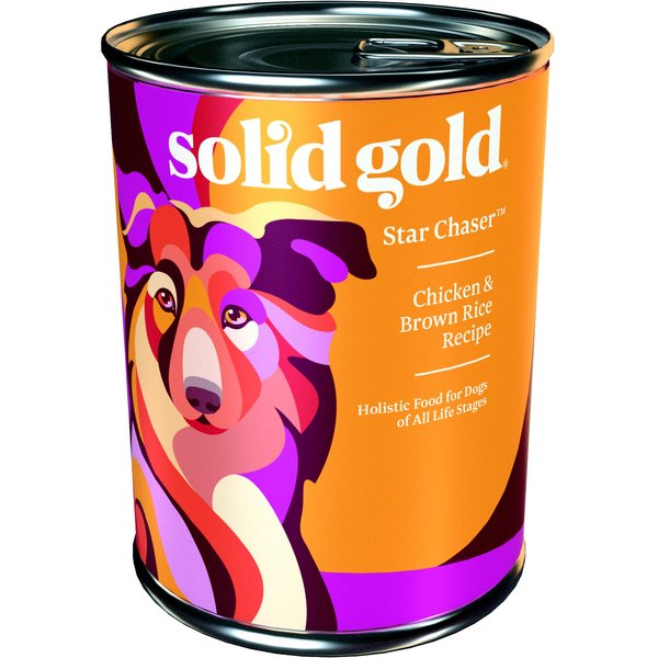 SOLID GOLD Star Chaser Chicken & Brown Rice Recipe Canned Dog Food, 13. ...