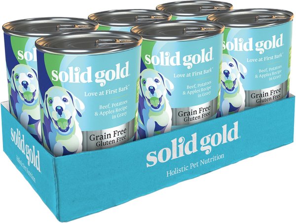 Solid Gold Love At First Bark Beef, Potatoes & Apples Puppy Recipe Grain-Free Canned Dog Food, 13.2-oz, case of 6 slide 1 of 7