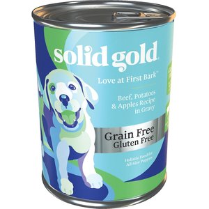 Solid Gold Love At First Bark Beef, Potatoes & Apples Puppy Recipe Grain-Free Canned Dog Food, 13.2-oz, case of 6