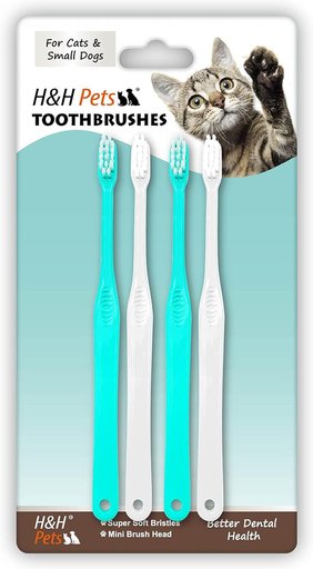 H&H Pets Cat & Small Dog Toothbrush, 4 count