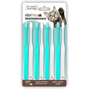 H&H Pets Cat & Small Dog Toothbrush, 8 count