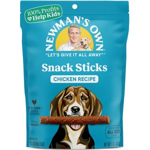 Newman's Own Snack Sticks Chicken Recipe Grain-Free Dog Treats, 5-oz bag