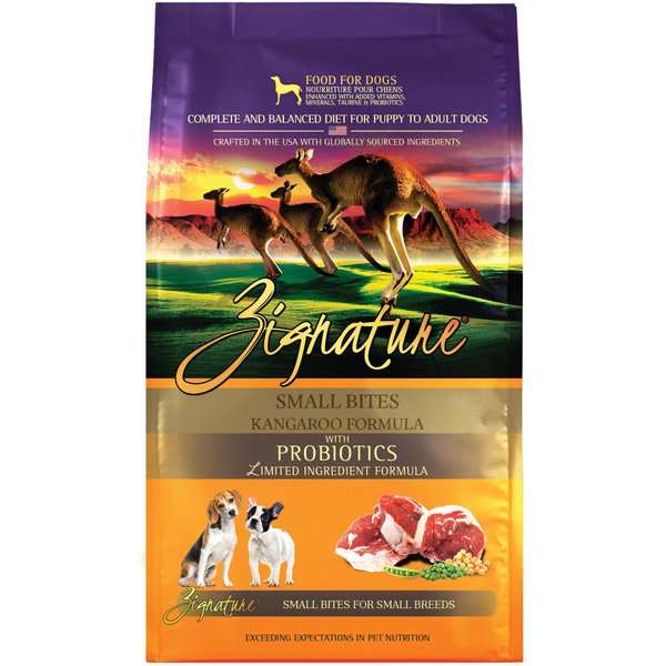 ZIGNATURE Kangaroo Formula Small Bites Dry Dog Food, 12.5lb bag