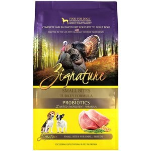 Zignature Turkey Formula Small Bites Dry Dog Food, 4-lb bag