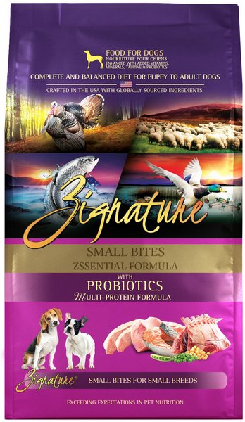 Zignature Zssential Multi-Protein Formula Small Bites Dry Dog Food, 12.5-lb bag slide 1 of 9
