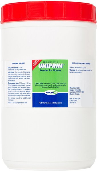 Uniprim Powder for Horses Apple Flavor, 1200-gm slide 1 of 4