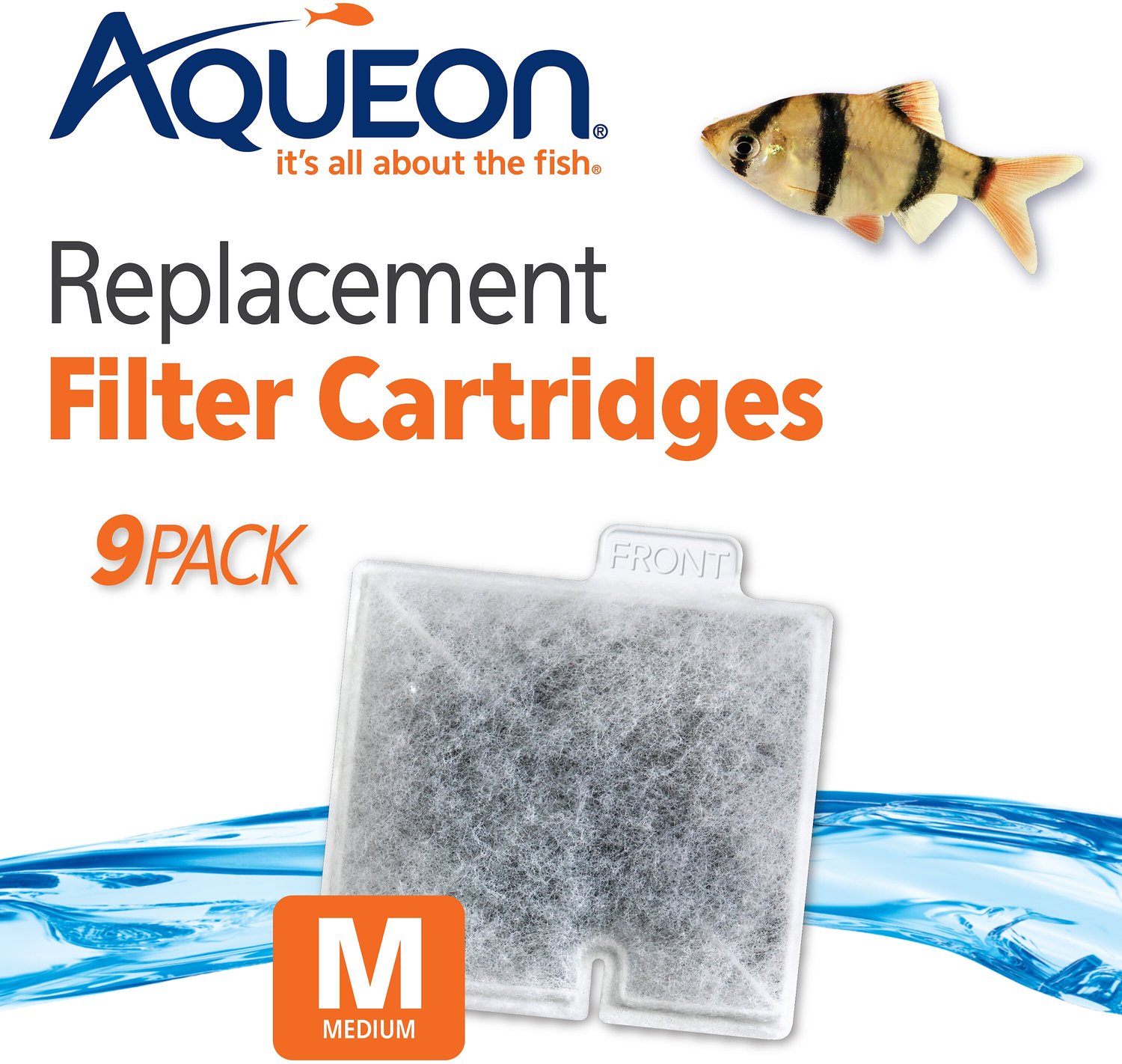 size MEDIUM M power filter cartridges by Ginger 4 pack  AQUEON Quiet Flow 10 
