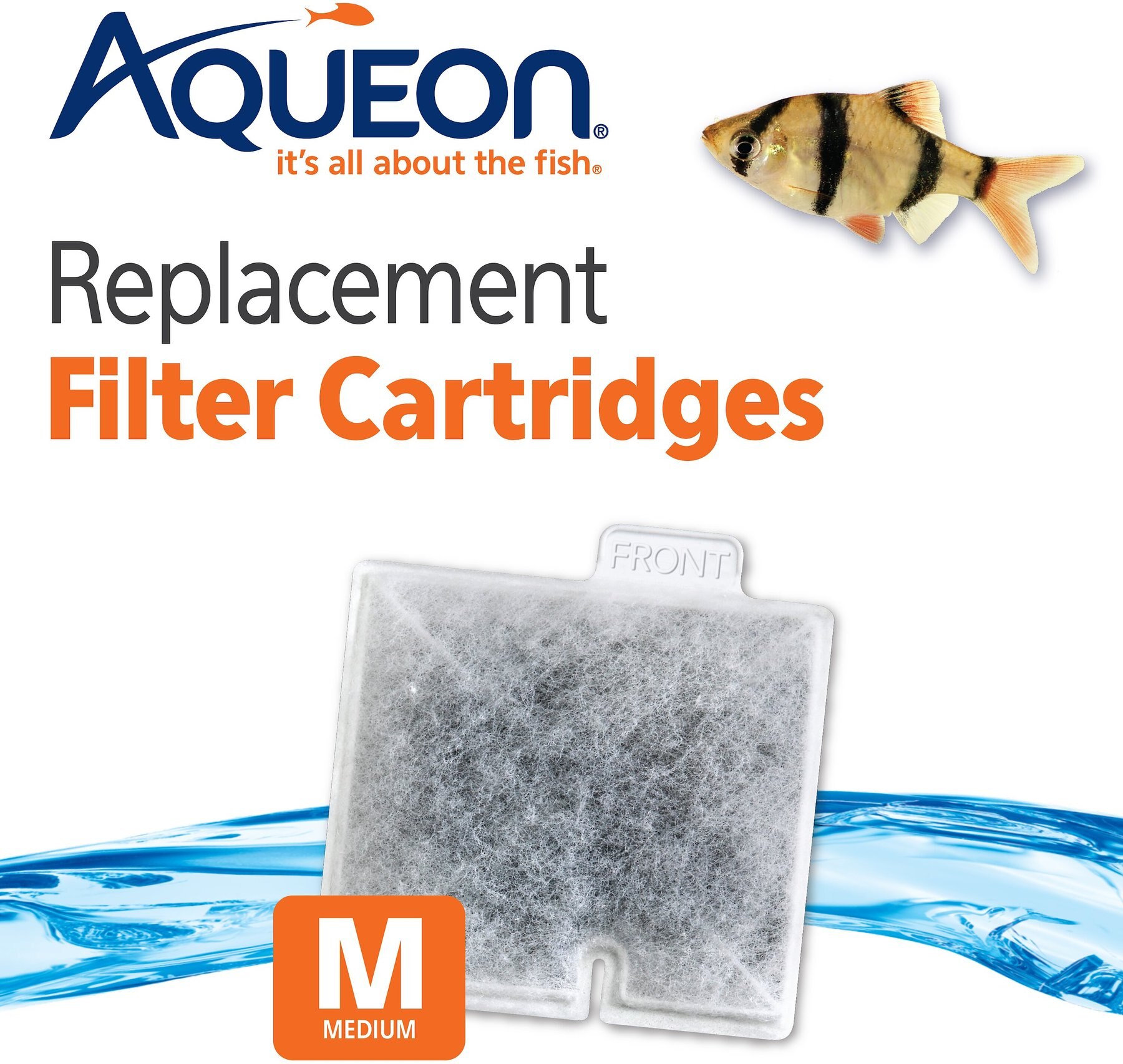 New Aqueon Replacement Cartridges Medium 6 Pack md for Filter QuietFlow 10gl 