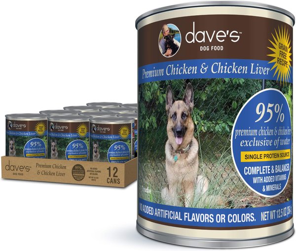 Dave's Pet Food 95% Premium Meat Grain-Free Tuna & Chicken Pate Canned Cat Food