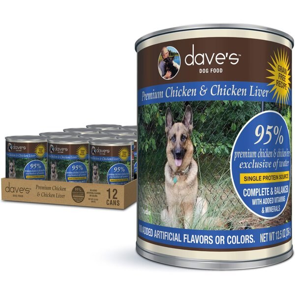 DAVE'S PET FOOD 95 Premium Beef & Beef Liver GrainFree Recipe Canned