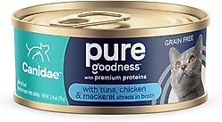 CANIDAE Adore Grain-Free Tuna, Chicken & Mackerel in Broth Canned Cat Food, 2.46-oz, case of 24