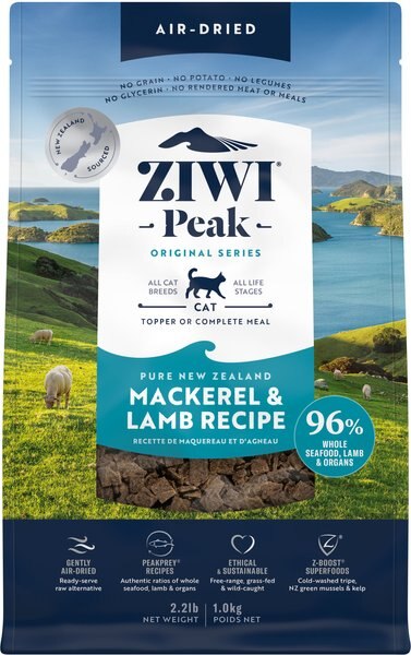 ZIWI Peak Air-Dried Mackerel & Lamb Recipe Cat Food, 2.2-lb bag slide 1 of 8