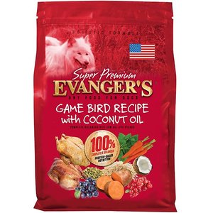 Evanger's Super Premium Game Bird Recipe with Coconut Oil Dry Dog Food, 4.4-lb bag