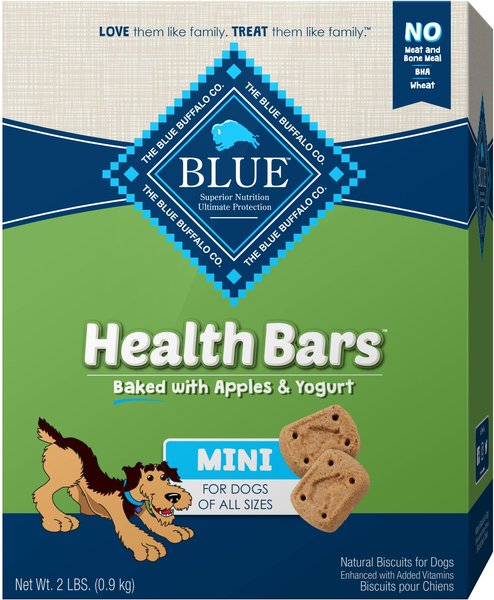 Blue Buffalo Mini Health Bars Baked Apples & Yogurt Dog Treats, 2-lb box slide 1 of 5