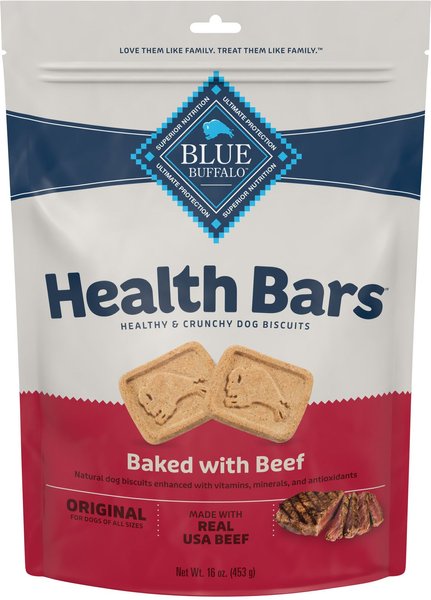 Blue Buffalo Health Bars Baked Beef Dog Treats, 16-oz bag slide 1 of 5