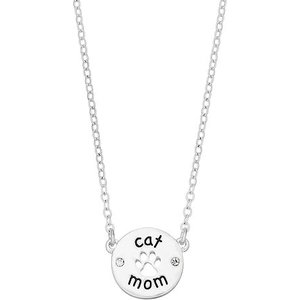 Pet Friends Pave Cat Pendant with Matching Charm