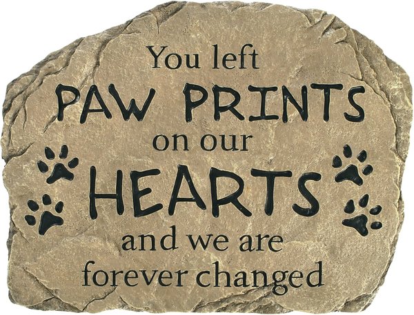 Carson Industries Paw Prints On Our Hearts Sand Stone slide 1 of 2