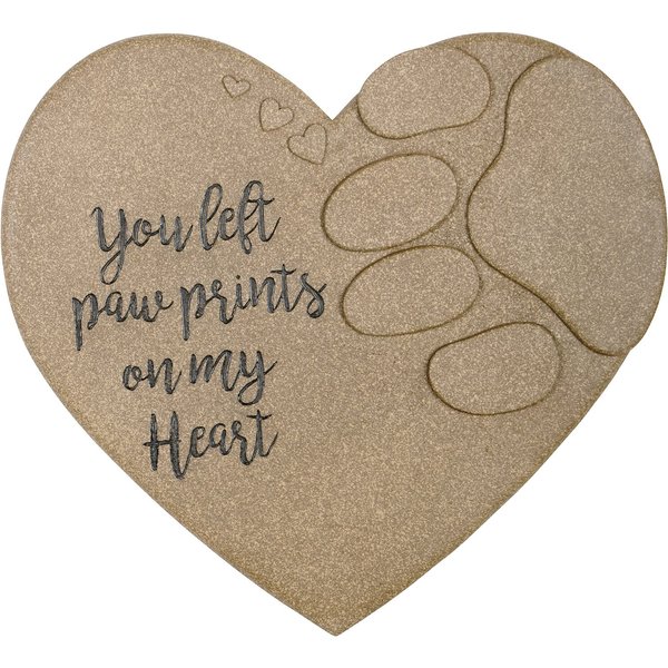 CARSON INDUSTRIES Paw Prints On Our Hearts Sand Stone