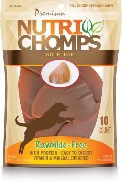 Nutri Chomps Chicken Flavor Ears Dog Treats, 10 count slide 1 of 4
