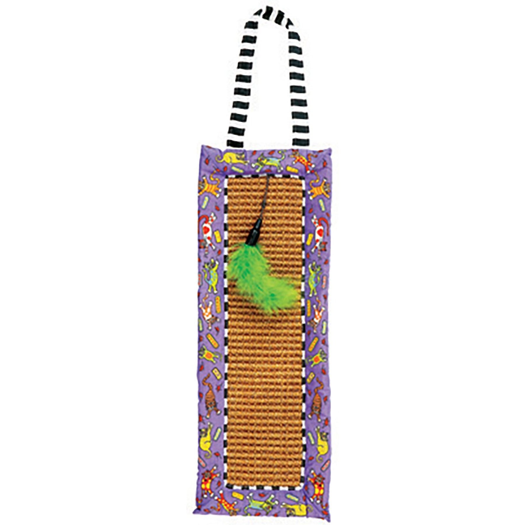 FAT CAT Scratchy Mat Doorknob Hanger Cat Toy