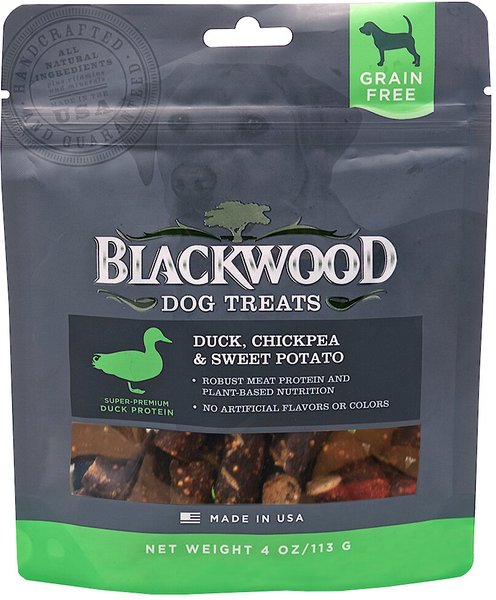 Blackwood Duck, Chickpea & Sweet Potato Grain-Free Dog Treats, 4-oz bag slide 1 of 1