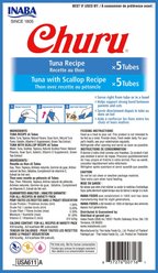 Inaba Churu Tuna & Tuna with Scallop Puree Variety Pack Grain-Free Lickable Cat Treat, 10 count slide 2 of 8