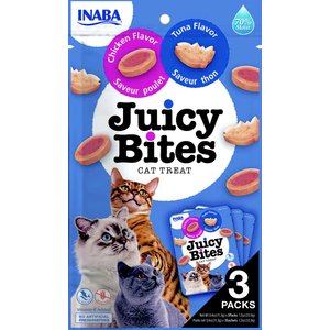 Inaba Ciao Tuna & Chicken Flavor Juicy Bites Grain-Free Cat Treats, 3 count