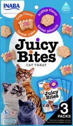 Inaba Juicy Bites Scallop & Crab Flavor Soft & Chewy Cat Treats, 0.4-oz pouch, 3 count