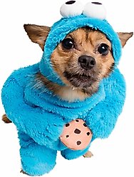 Pet Krewe Sesame Street Cookie Monster Dog & Cat Costume, Small