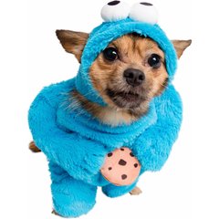 Pet Krewe Sesame Street Cookie Monster Dog & Cat Costume, Small