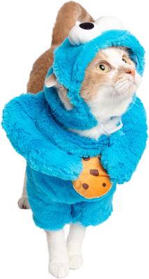 Show full view: Pet Krewe Sesame Street Cookie Monster Dog & Cat Costume, Small slide 3 of 9
