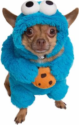 Show full view: Pet Krewe Sesame Street Cookie Monster Dog & Cat Costume, Small slide 4 of 9