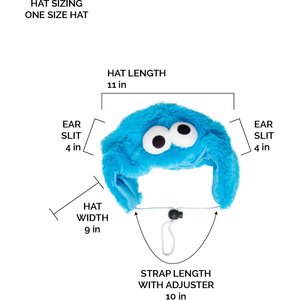 Pet Krewe Sesame Street Cookie Monster Dog & Cat Costume, Large