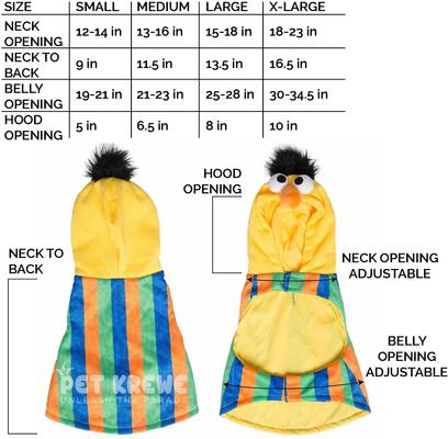 Show full view: Pet Krewe Sesame Street Bert Dog & Cat Hoodie, Medium slide 2 of 8