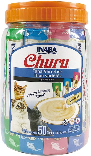 Inaba Churu Tuna Variety pack, lickable cat treats, .5oz tube, 50ct slide 1 of 11