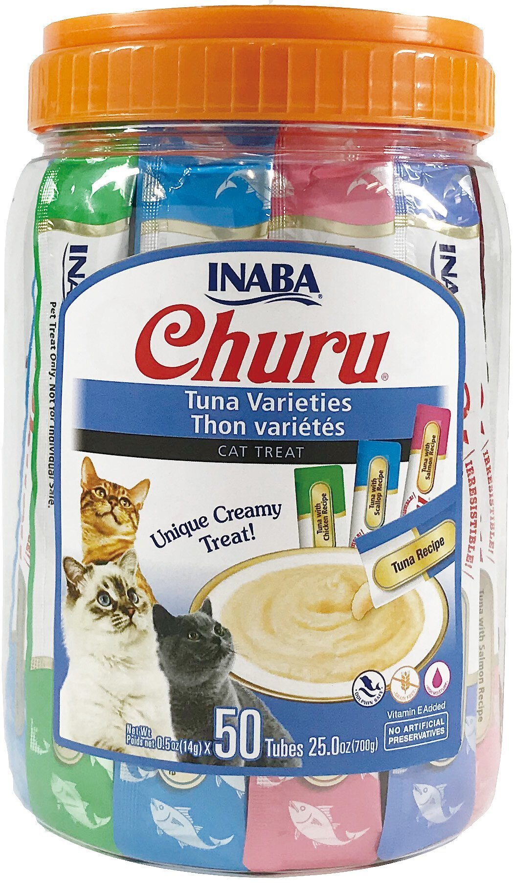 INABA Churu Tuna Puree Variety Pack GrainFree Lickable Cat Treat Customer Questions