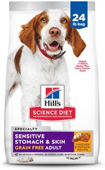 Hill's Science Diet Adult Sensitive Stomach & Sensitive Skin Grain-Free Chicken & Potato Recipe Dry Dog Food, 24-lb bag