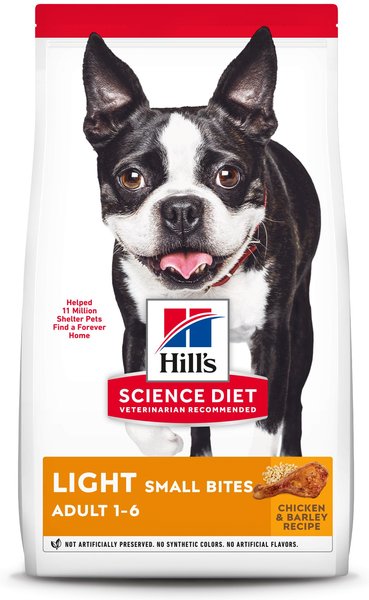 Hill's Science Diet Adult Light Small Bites With Chicken Meal & Barley Dry Dog Food, 15-lb bag slide 1 of 11