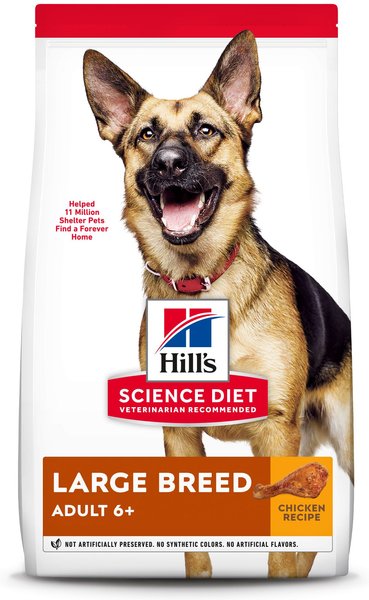 Hill's Science Diet Adult 6+ Large Breed Chicken Meal, Barley & Rice Dry Dog Food, 15-lb bag slide 1 of 10