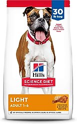 Hill's Science Diet Adult Light with Chicken Meal & Barley Dry Dog Food, 30-lb bag