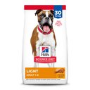 Hill's Science Diet Adult Light with Chicken Meal & Barley Dry Dog Food, 30-lb bag