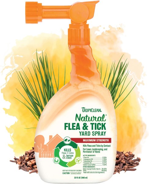 TropiClean Natural Flea & Tick Yard Spray, 32-oz bottle slide 1 of 9