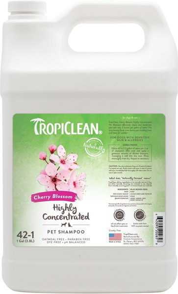 TropiClean Cherry Blossom Highly Concentrated Dog & Cat Shampoo