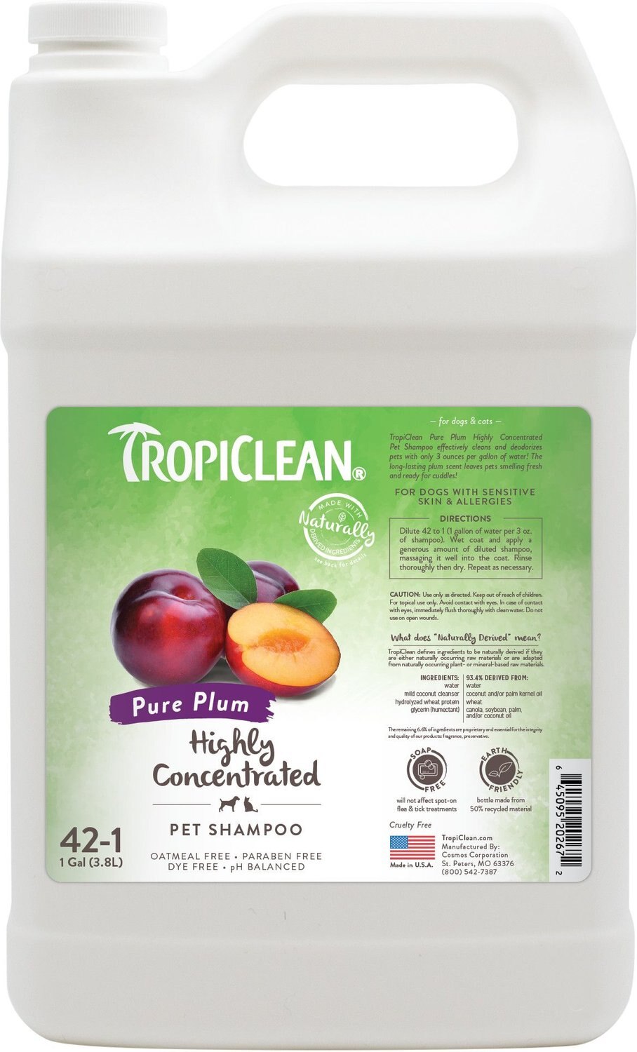TropiClean Cherry Blossom Highly Concentrated Dog & Cat Shampoo