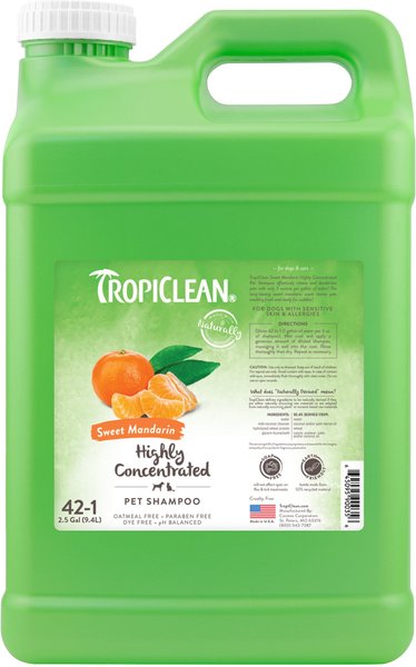 TropiClean Sweet Mandarin Highly Concentrated Dog & Cat Shampoo, 2.5 gal bottle slide 1 of 6