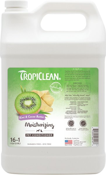 TropiClean Kiwi & Cocoa Butter Dog & Cat Conditioner, 1-gal bottle slide 1 of 9