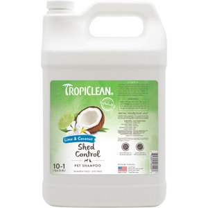 TropiClean Lime & Coconut Deshedding Dog Shampoo, 1-gal bottle